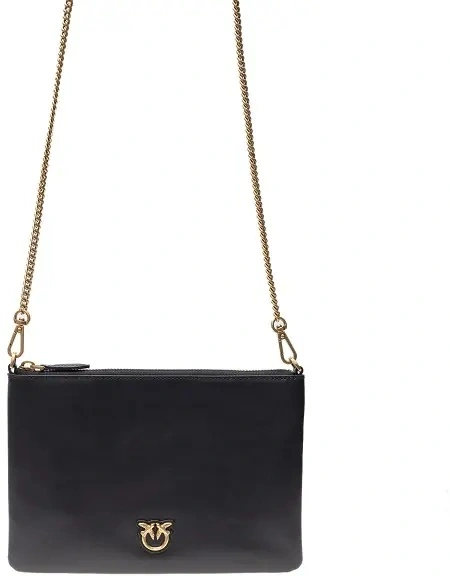 Geanta plic Pinko neagra din piele