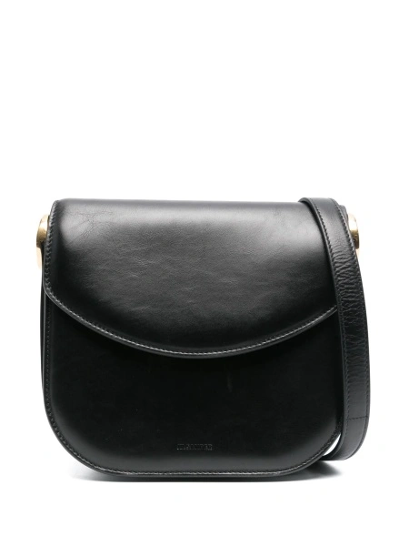 Geanta tip postas Jil Sander neagra din piele
