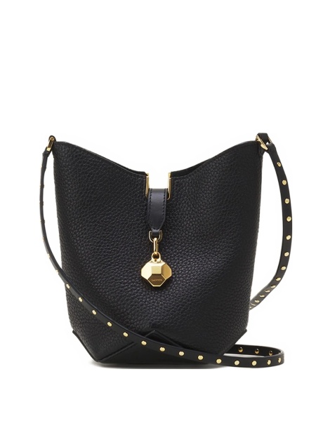 Geanta tip postas Lanvin neagra din bos taurus