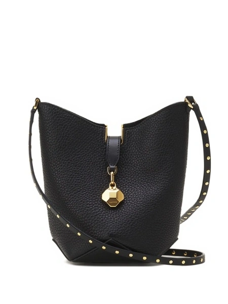 Geanta tip postas Lanvin neagra din bos taurus
