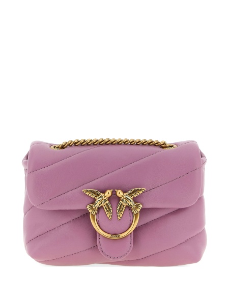 Geanta tip postas Pinko roz din piele