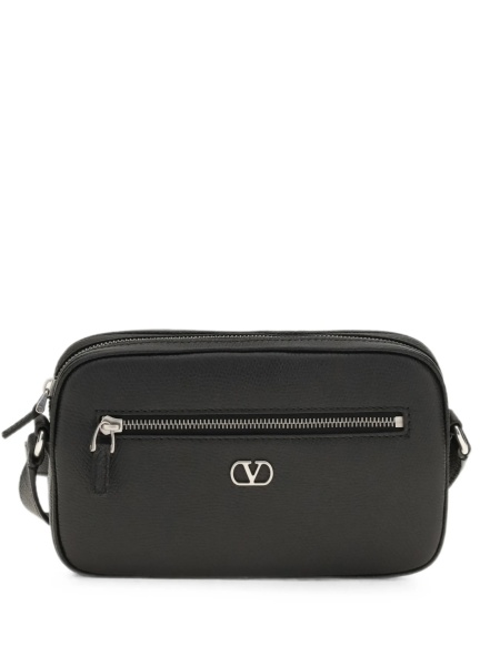 Geanta tip postas Valentino Garavani neagra din piele