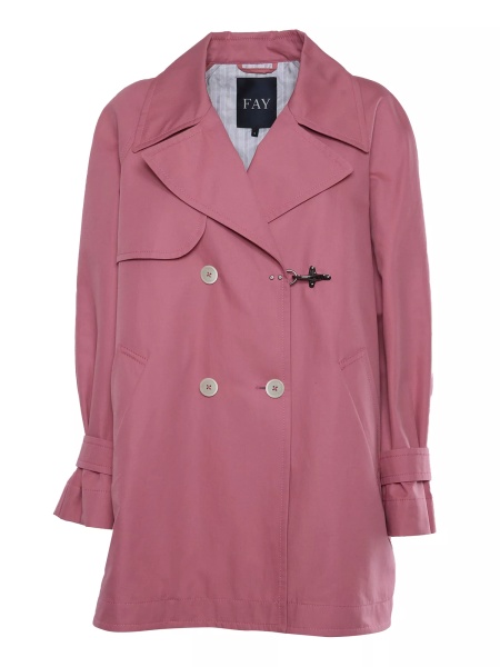 Geci Magenta double-breasted parka