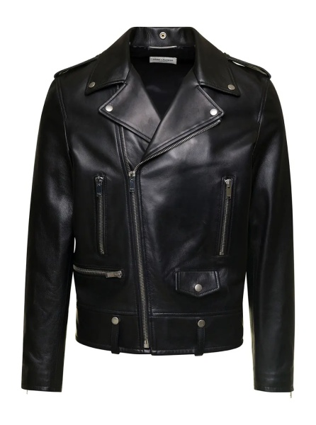 Geci MOTORC CLASSIQUE JAC - Black Leather Biker Jacket for Men