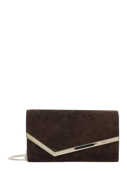 Genti EMMIE SUEDE with brass details and brown color for women