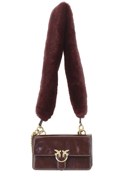 Genti 'Love One' bag with faux fur strap