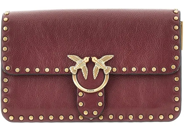 Genti Small 'Love One Slouchy' bag with studs