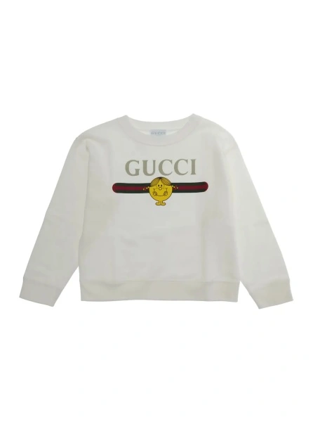 Hanorac Gucci alb din bumbac