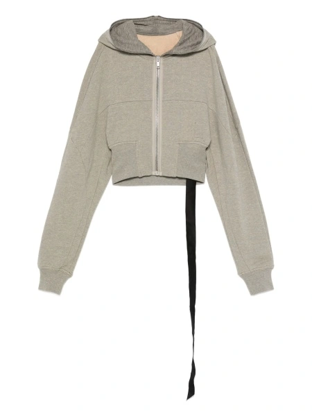 Hanorac Rick Owens gri din bumbac organic si polyester