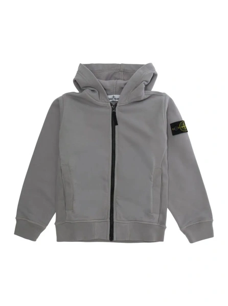 Hanorac Stone Island gri din bumbac