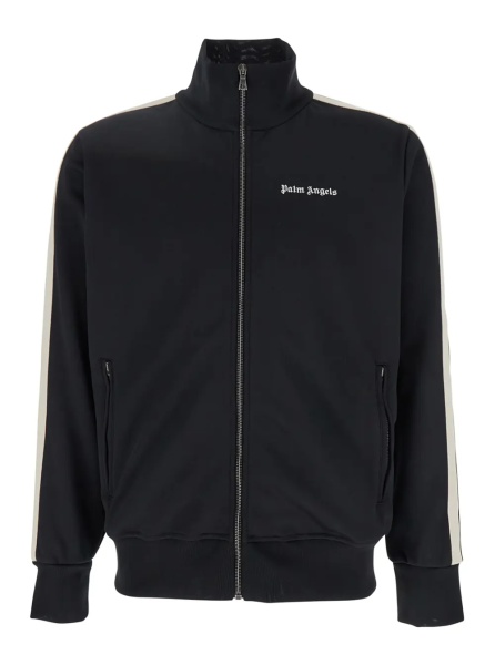 Hanorace Men's Black 'Classic Logo' Sweatshirt with Printed Logo on Front in Tech Fabric