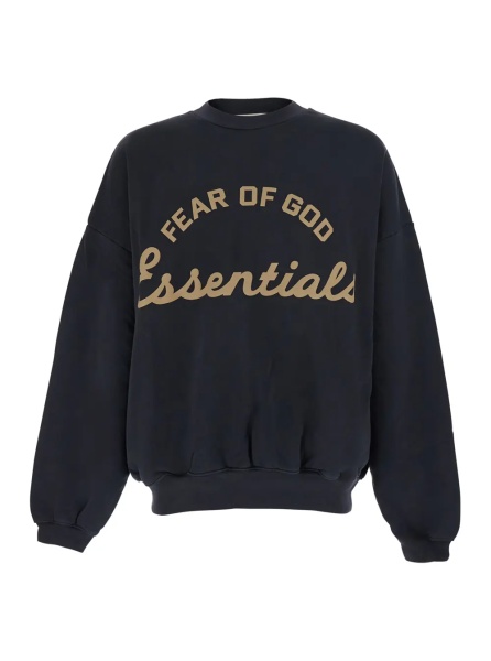 Hanorace 'Training 90'S' Black Sweatshirt with Printed Logo on the Front in Cotton Man
