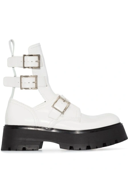 Incaltaminte Alexander McQueen alba din piele