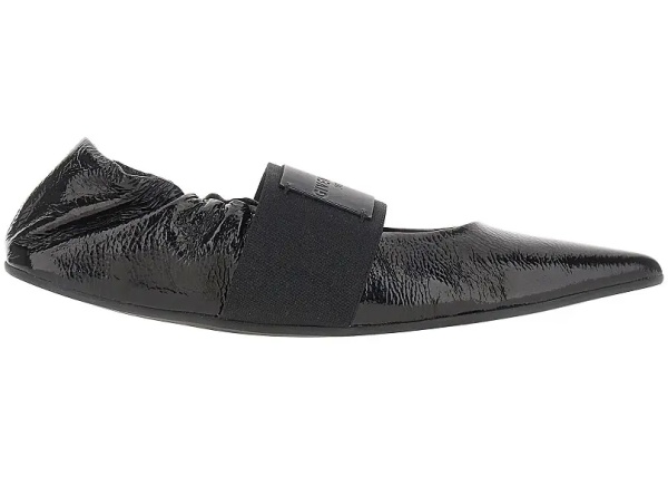 Incaltaminte Naplack leather 'Crush' ballet flats