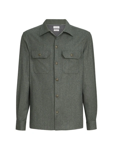 Jacheta camasa Brunello Cucinelli verde