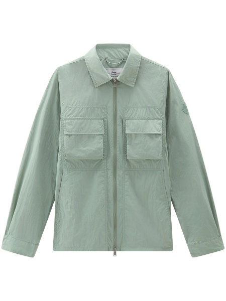 Jacheta camasa Woolrich verde din poliamida