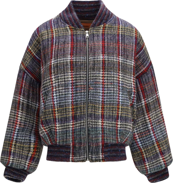 Jacheta Caperdoni check wool Bomber
