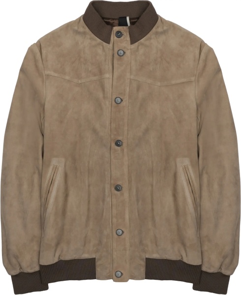 Jacheta Giacca Bomber In Suede