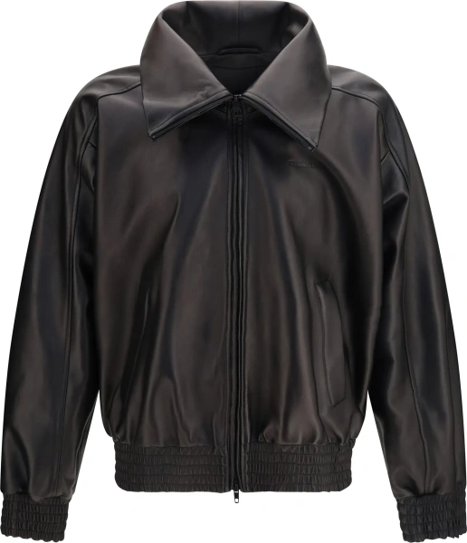 Jacheta High-neck leather Jacket