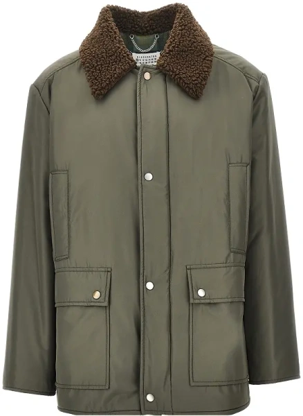 Jacheta Padded jacket with shearling-effect collar