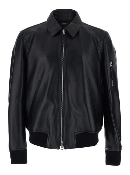 Jacheta Tom Ford neagra din piele