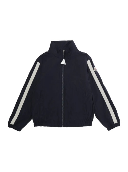 Jacheta 'Venoste' Blue Jacket with Striped Details on the Sleeve and Logo Patch on the Sleeve in Tech Fabric Boy
