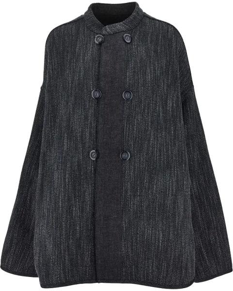 Jacheta Wool-blend reversible oversized jacket