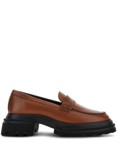 Mocasini Hogan maro din piele