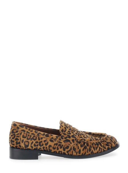 Mocasini Loafers 'Revue Africa' Brown with Rounded Toe in Leather Women