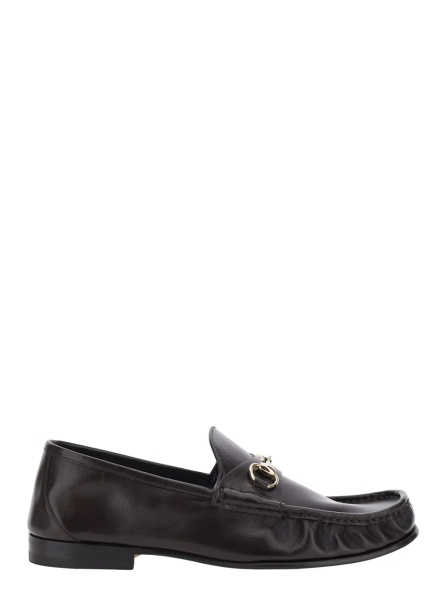 Mocasini 'Lugano' Brown Loafers with Horsebit Plaque on the Front and Low Heel in Leather for Men