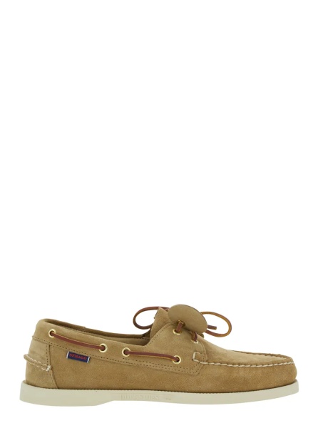 Mocasini Portland Loafers Beige with Rounded Toe in Leather for Men