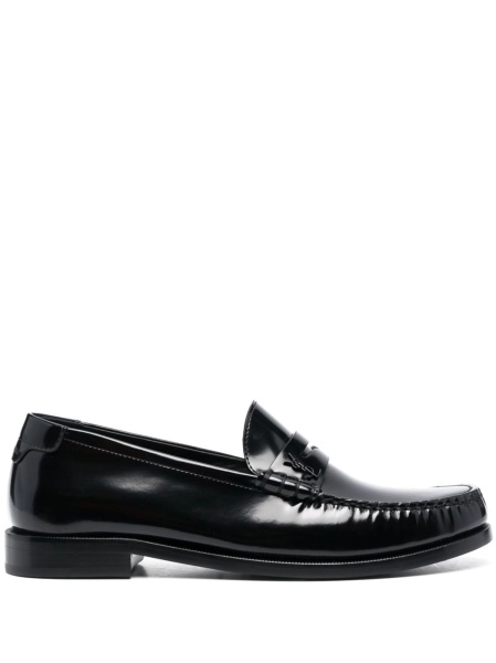 Mocasini Saint Laurent negri din piele