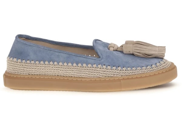 Mocasini Suede Loafers with crochet detail