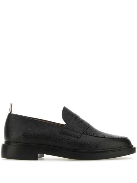 Mocasini Thom Browne negri din cauciuc si piele