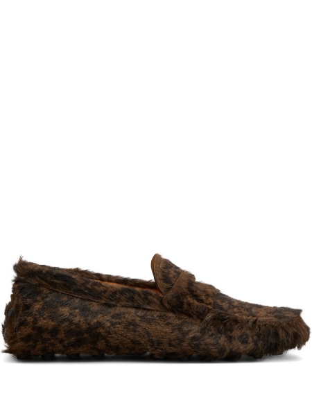 Mocasini TOD'S maro din material textil si cauciuc