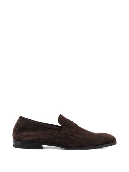 Mocasini Tom Ford maro din piele intoarsa