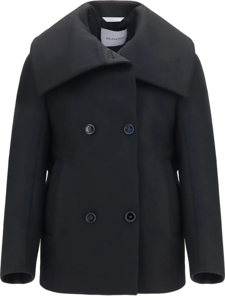 Paltoane Structured high-neck Peacoat