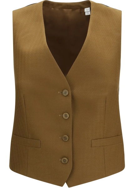 Paltoane Textured wool and mohair sleeveless Vest