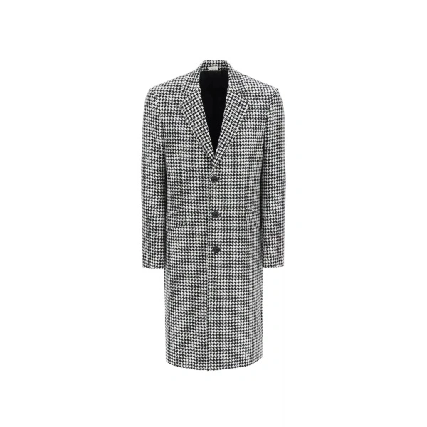 Palton Alexander McQueen Pied-De-Poule Wool Coat
