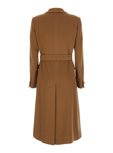 Palton Beige fabric coat for women