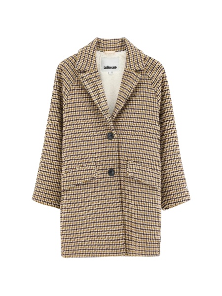Palton BELLEROSE neutru din lana si polyester