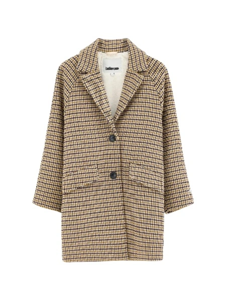 Palton BELLEROSE neutru din lana si polyester