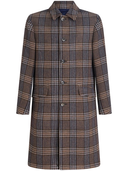 Palton ETRO maro din casmir si lana