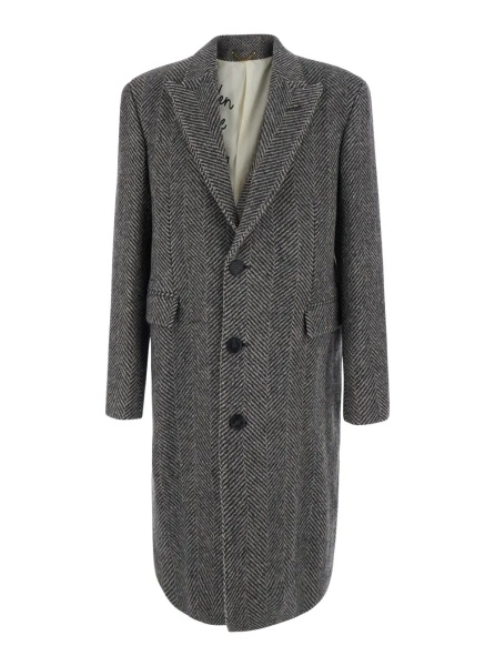 Palton Golden Goose gri din lana