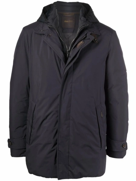 Palton Moorer albastru din polyester