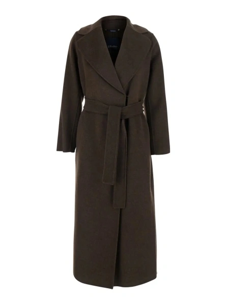 Palton 'S MAXMARA maro din lana 'Pace'