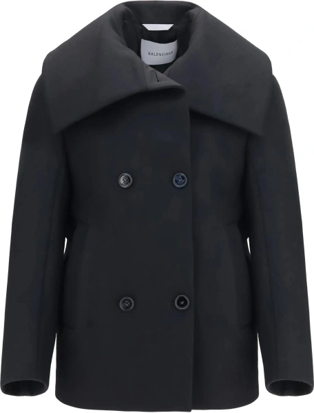 Palton Structured high-neck Peacoat