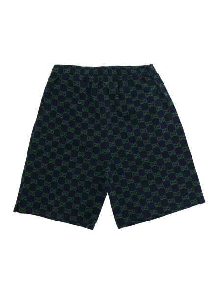 Pantaloni blue Shorts with GG all over motif in fabric Boy