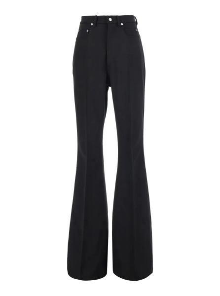 Pantaloni 'Bolan Bootcut' Black Wide Leg Pants in Cotton for Women