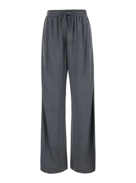 Pantaloni Brunello Cucinelli gri din bumbac